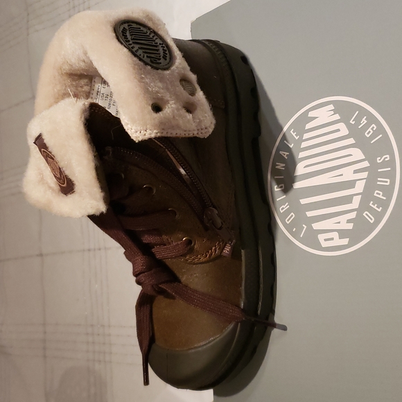 Palladium New CHILDREN's 2 ZIP Leather PILOT Cuffed KIDS Boots UNISEX NIB πHP - Picture 13 of 16
